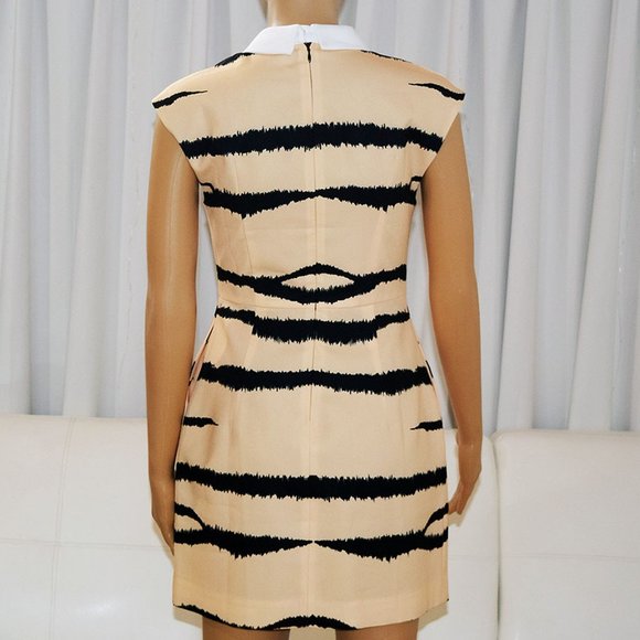 NEW Mini Dress Animal Print With Hidden Side Pockets  / Valentino Style - Picture 4 of 10